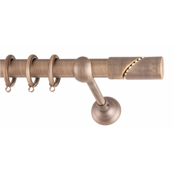 ΚΟΥΡΤΙΝΟΞΥΛΟ RETRO STRASS FRANS Φ25 ANTIK