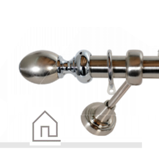 πτυσόμενη κουρτινόβεργα 140 έως 250 Νο 6 Νίκελ / Νίκελ ματ