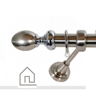 πτυσόμενη κουρτινόβεργα 140 έως 250 Νο 6 Νίκελ / Νίκελ ματ