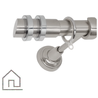 πτυσόμενη κουρτινόβεργα 140 έως 250 Νο 4 Νίκελ / Νίκελ ματ