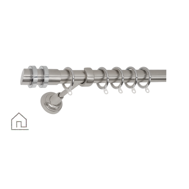 πτυσόμενη κουρτινόβεργα 140 έως 250 Νο 4 Νίκελ / Νίκελ ματ