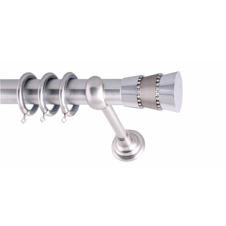 ΚΟΥΡΤΙΝΟΞΥΛΟ TRIPLO STRASS FRANS Φ35 ΝΙΚΕΛ ΜΑΤ ΜΕ ΝΙΚΕΛ ΜΑΤ