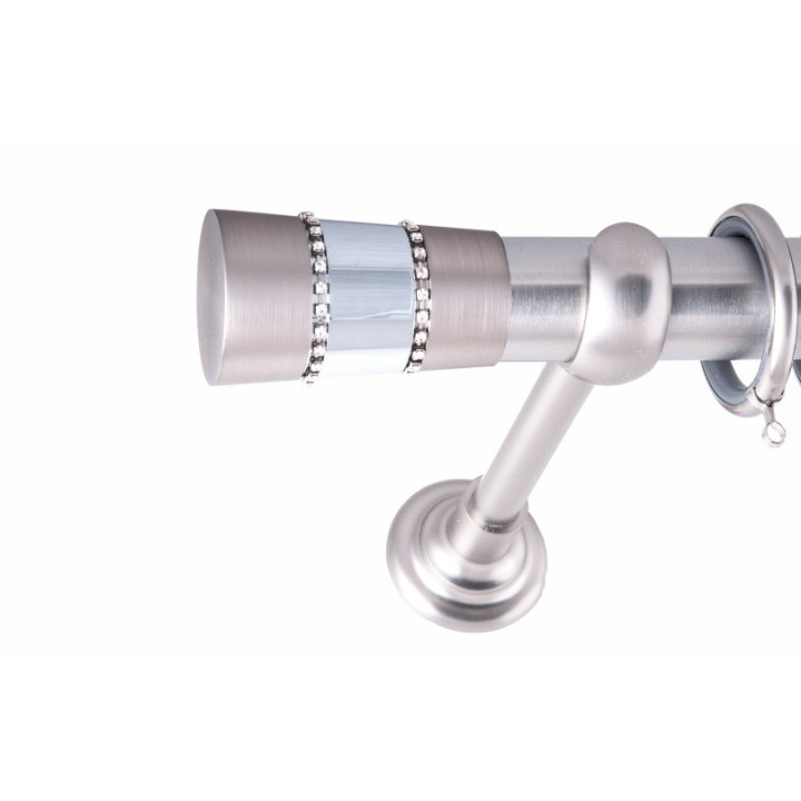 ΚΟΥΡΤΙΝΟΞΥΛΟ ALFA STRASS FRANS Φ35 ΝΙΚΕΛ ΜΑΤ ΜΕ ΝΙΚΕΛ ΜΑΤ