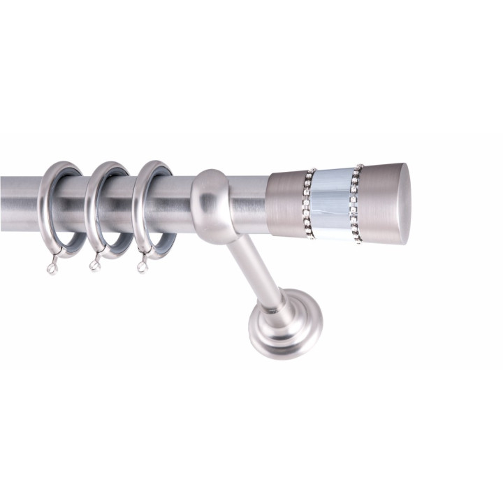 ΚΟΥΡΤΙΝΟΞΥΛΟ ALFA STRASS FRANS Φ35 ΝΙΚΕΛ ΜΑΤ ΜΕ ΝΙΚΕΛ ΜΑΤ