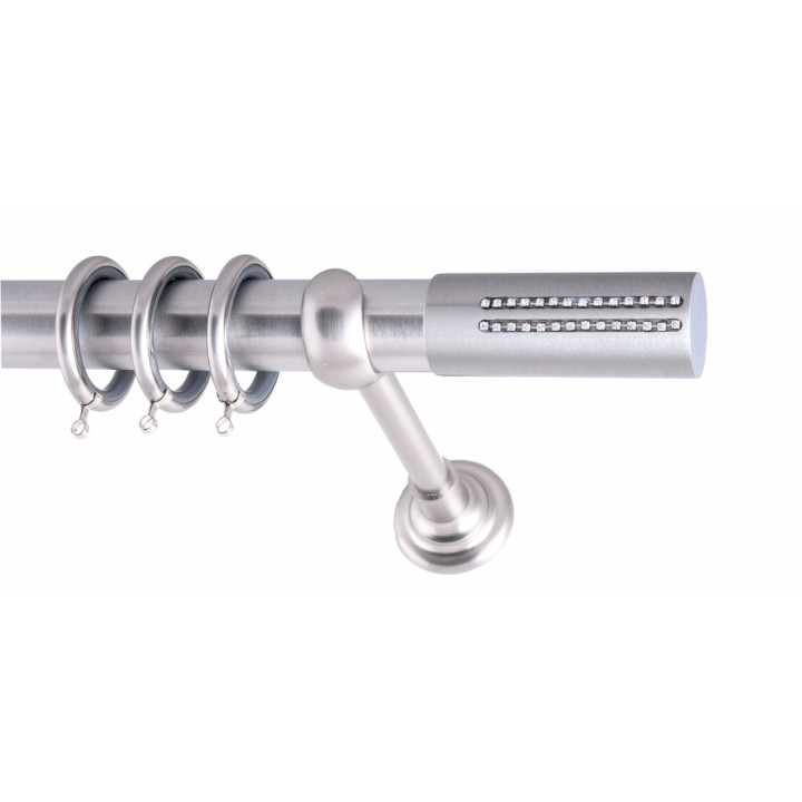 ΚΟΥΡΤΙΝΟΞΥΛΟ lINDOS STRASS FRANS Φ35 ΝΙΚΕΛ ΜΑΤ ΜΕ ΝΙΚΕΛ ΜΑΤ