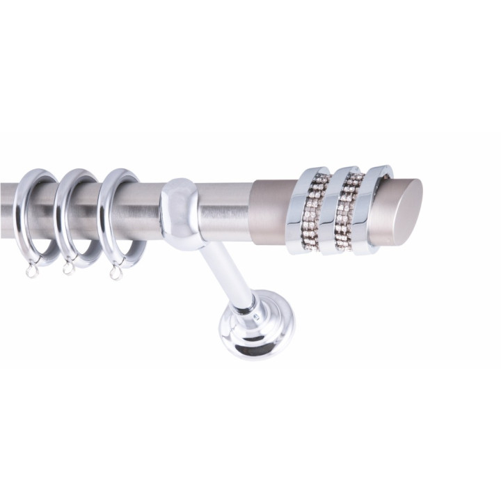 ΚΟΥΡΤΙΝΟΞΥΛΟ THREE RINGS FRANS Φ35 ΝΙΚΕΛ ΜΑΤ ΜΕ ΧΡΩΜΙΟ