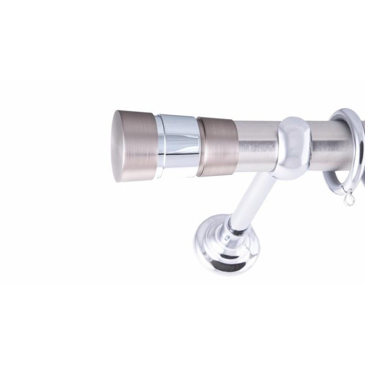 ΚΟΥΡΤΙΝΟΞΥΛΟ ALFA FRANS Φ35 ΝΙΚΕΛ ΜΑΤ ΜΕ ΧΡΩΜΙΟ ΕΞΑΡΤΗΜΑΤΑ