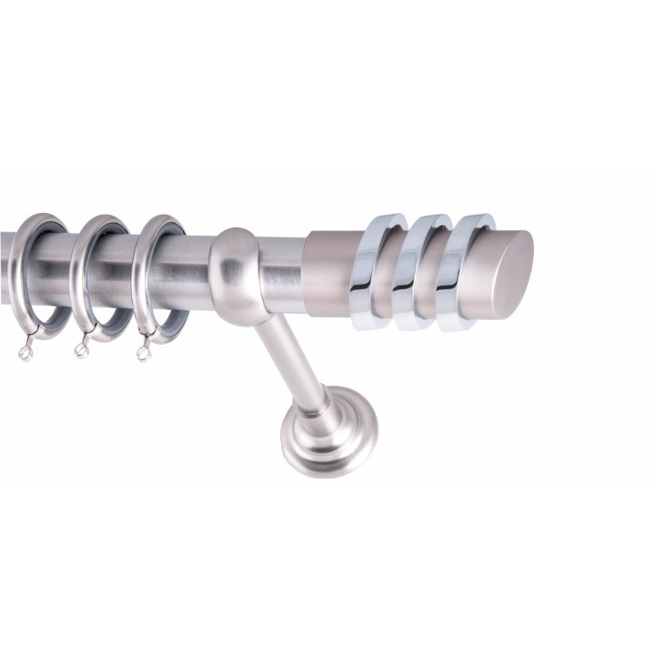 ΚΟΥΡΤΙΝΟΞΥΛΟ THREE RINGS FRANS Φ35 ΝΙΚΕΛ ΜΑΤ ΜΕ ΝΙΚΕΛ ΜΑΤ