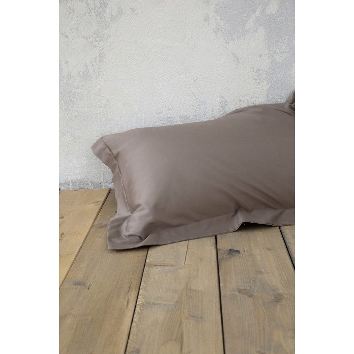 Σεντόνι Μονό με Λάστιχο Superior Satin - Cigar Brown
