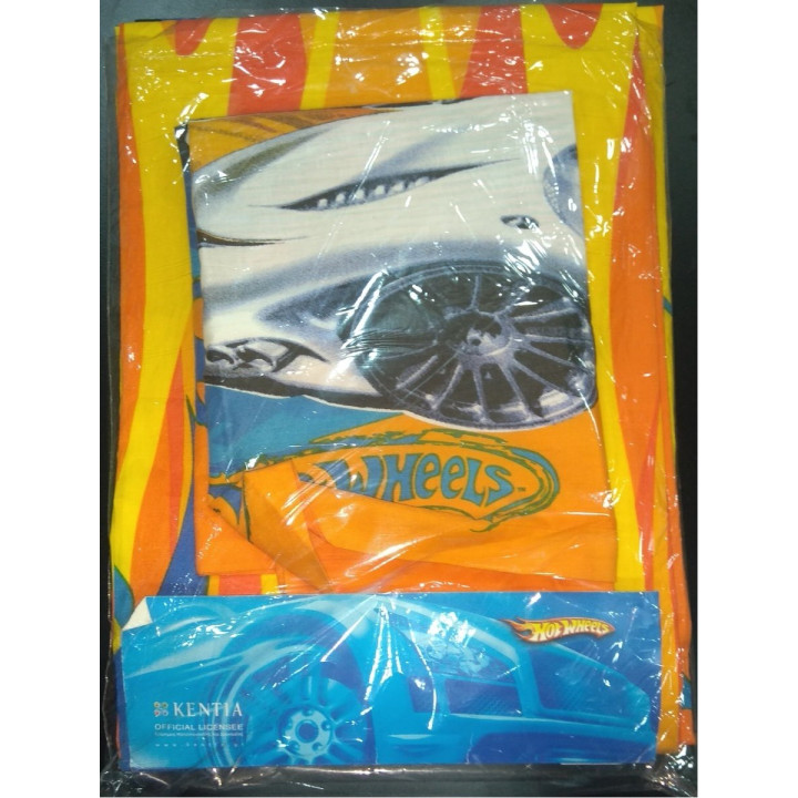 ΣΕΤ ΣΕΝΤΟΝΙΑ ΗΜΙΔΙΠΛΑ 170X260 HOT WEELS πορτοκαλί