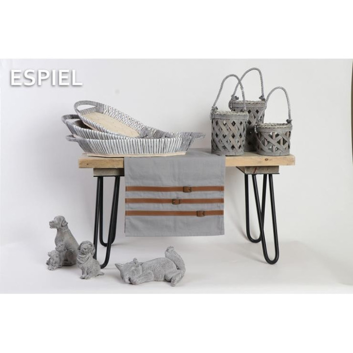 RUNNER ΓΚΡΙ ΜΕ ΛΟΥΡΑΚΙΑ ΔΕΡΜΑΤΙΝΗΣ 40χ180ΕΚ