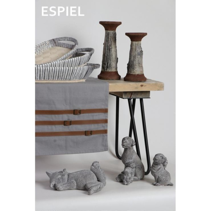 RUNNER ΓΚΡΙ ΜΕ ΛΟΥΡΑΚΙΑ ΔΕΡΜΑΤΙΝΗΣ 40χ180ΕΚ