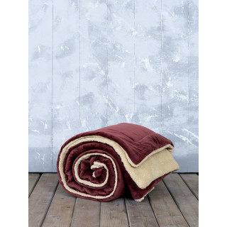 Πάπλωμα Υπέρδιπλο 220x240 Nuan Wine Red - Light Beige Nima
