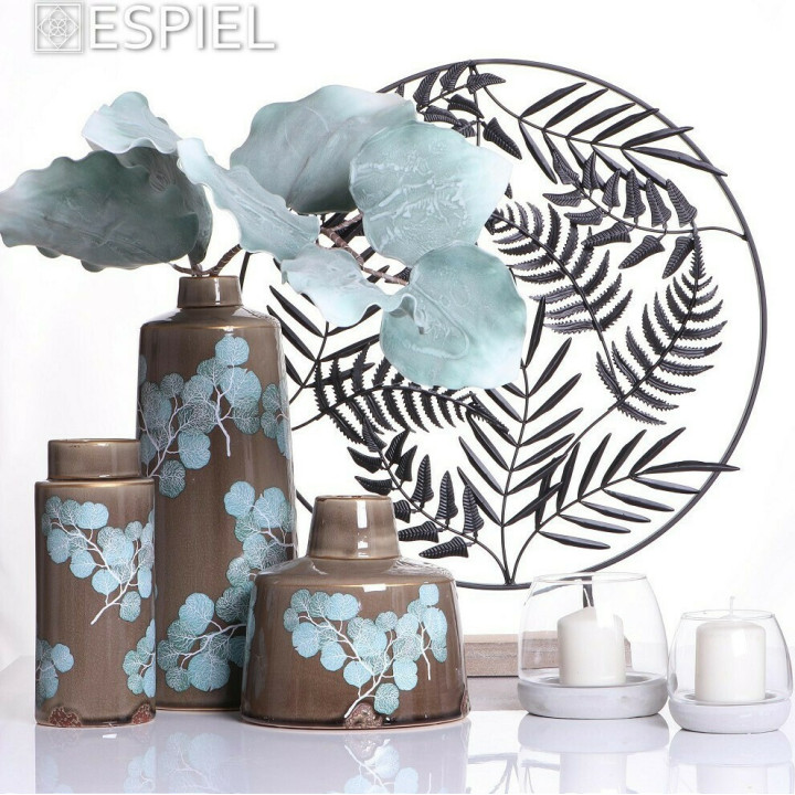 ΒΑΖΟ ΚΕΡΑΜ. ''ΦΥΛΛΑ'' ΛΑΔΙ 20,5X20.5X21ΕΚ CER2262 ESPIEL