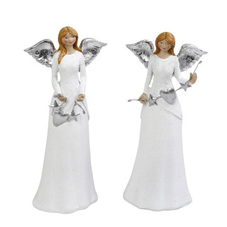 Χριστουγεννιάτικο Αγγελάκι Λευκό 20.5cm MT2637K2 ESPIEL