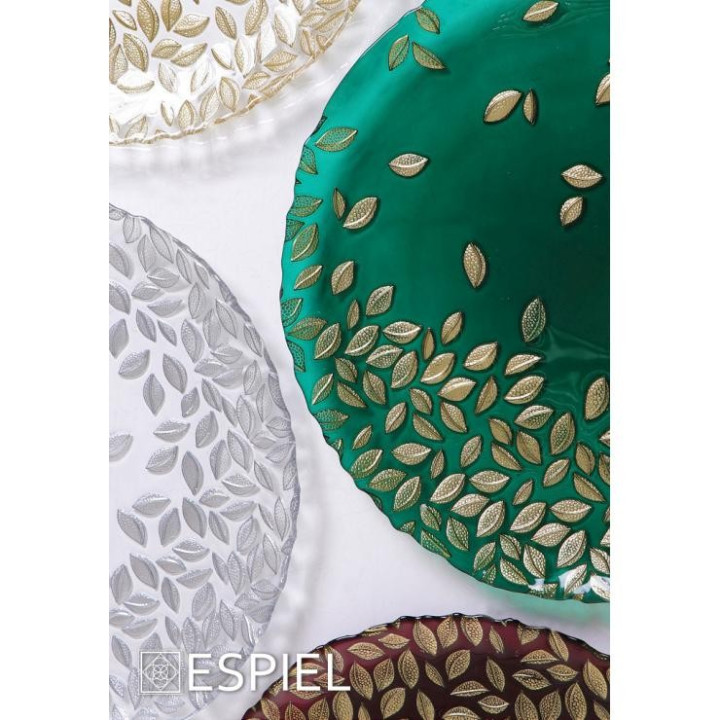 FOLIAGE ΠΙΑΤΕΛΑ ΔΙΑΦΑΝΗ ΜΕ ΑΣΗΜΙ ΦΥΛΛΑ 33ΕΚ. DAC1602 ESPIEL