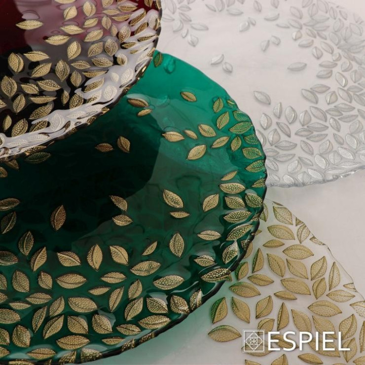 FOLIAGE ΠΙΑΤΕΛΑ ΔΙΑΦΑΝΗ ΜΕ ΑΣΗΜΙ ΦΥΛΛΑ 33ΕΚ. DAC1602 ESPIEL