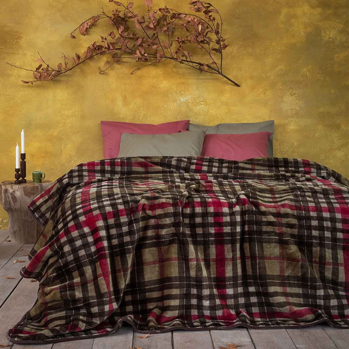 Κουβέρτα Βελουτέ Υπέρδιπλη Nima Bed Linen Edward