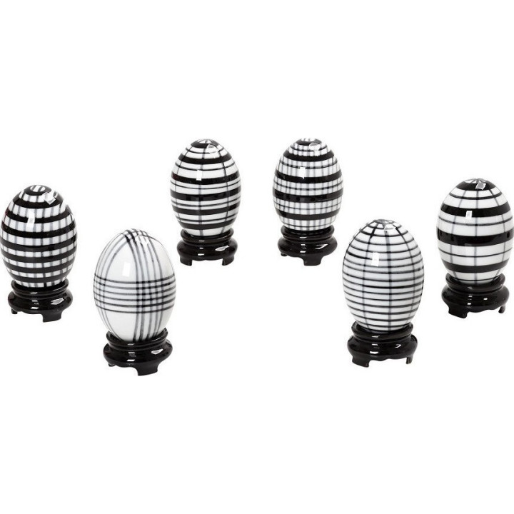 Αυγό Πορσελάνινο Ασπρόμαυρο 8.2εκ ESPIEL