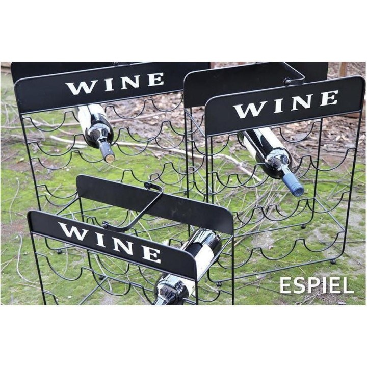 Μεταλλική Επιδαπέδια Μπουκαλοθήκη Με Λαβή για 12 Μπουκάλια