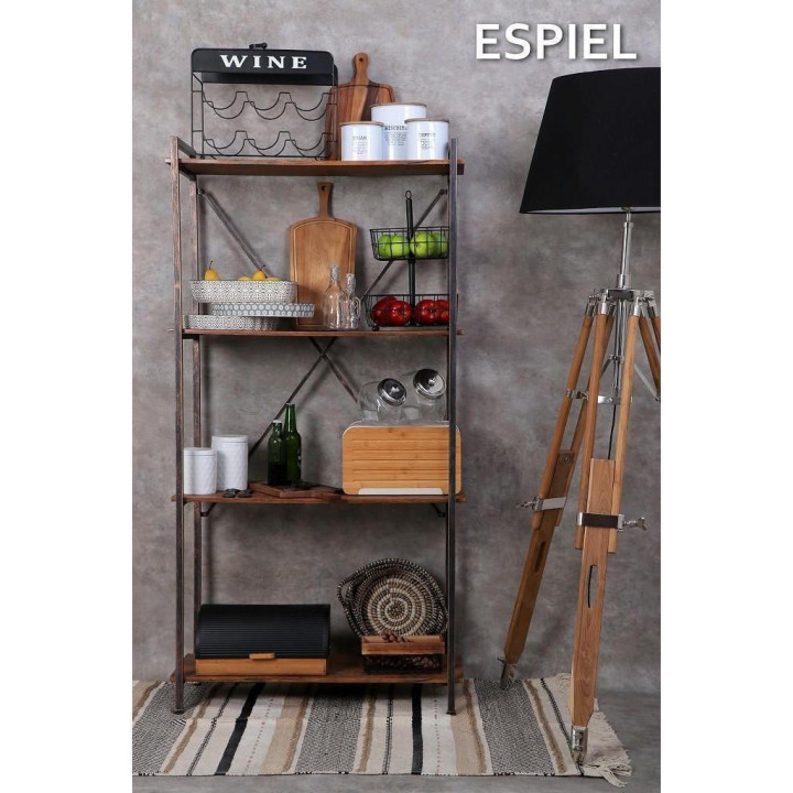 Μεταλλική Επιδαπέδια Μπουκαλοθήκη Με Λαβή για 12 Μπουκάλια