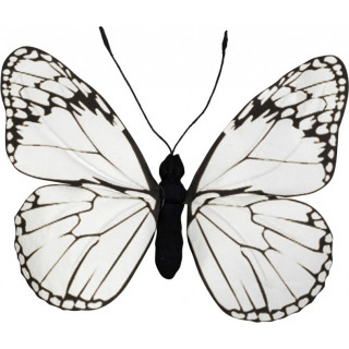 Διακοσμητική Πεταλούδα Τοίχου από Χαρτί Λευκή 70x7x80cm - ESPIEL