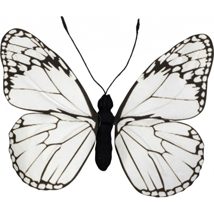 Διακοσμητική Πεταλούδα Τοίχου από Χαρτί Λευκή 70x7x80cm - ESPIEL