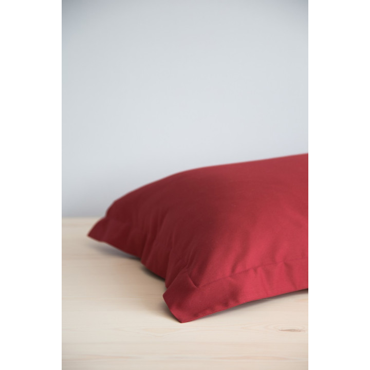 Σεντόνι Υπέρδιπλο με Λάστιχο Superior Satin - Wine Red