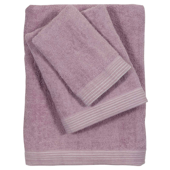 Πετσέτες Μπάνιου (Σετ 3τμχ) Das Home Best Line 0588 Μωβ
