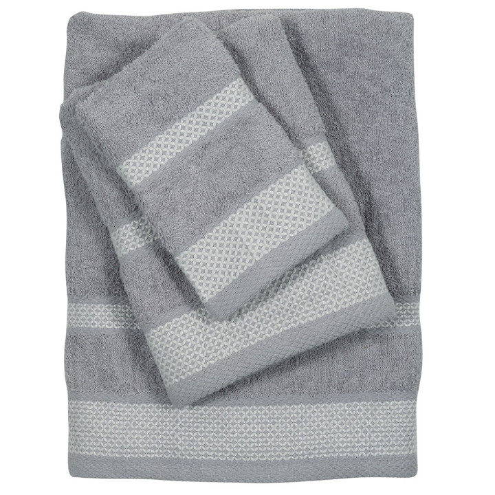 Πετσέτες Μπάνιου (Σετ 3τμχ) Das Home Best Line 0592 Γκρι