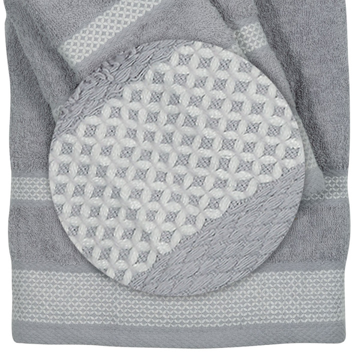 Πετσέτες Μπάνιου (Σετ 3τμχ) Das Home Best Line 0592 Γκρι