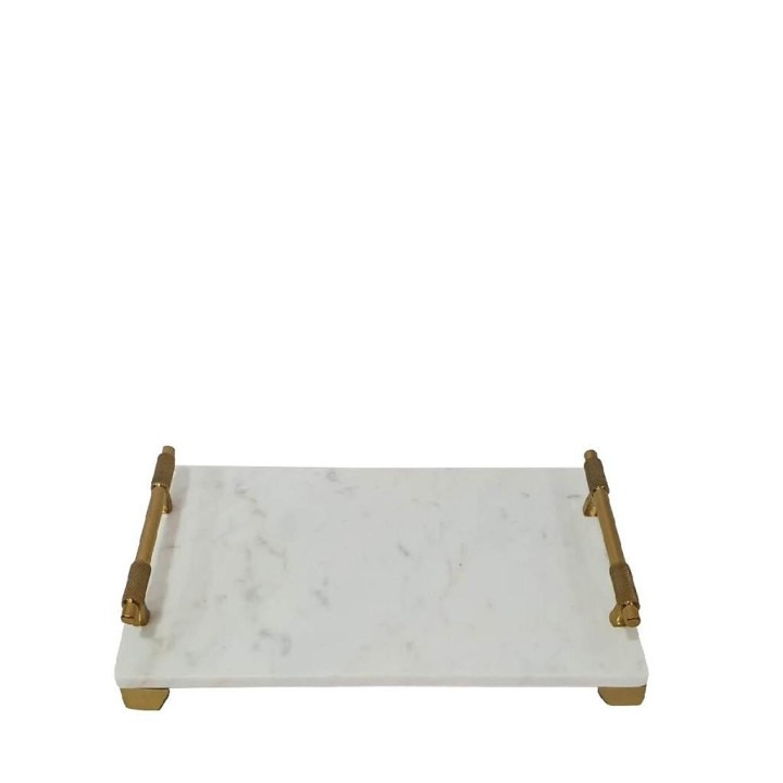 ΔΙΣΚΟΣ ΟΡΘΟΓΩΝΙΟΣ ΜΕ ΧΡΥΣΕΣ ΛΑΒΕΣ ΜΠΡΟΥΤΖΟΣ/ΜΑΡΜΑΡΟ 38x23x8εκ -