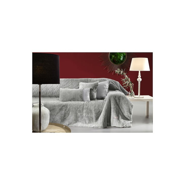 Guy Laroche Ριχτάρι Τριθέσιου Καναπέ Crusty 170x300cm Silver με