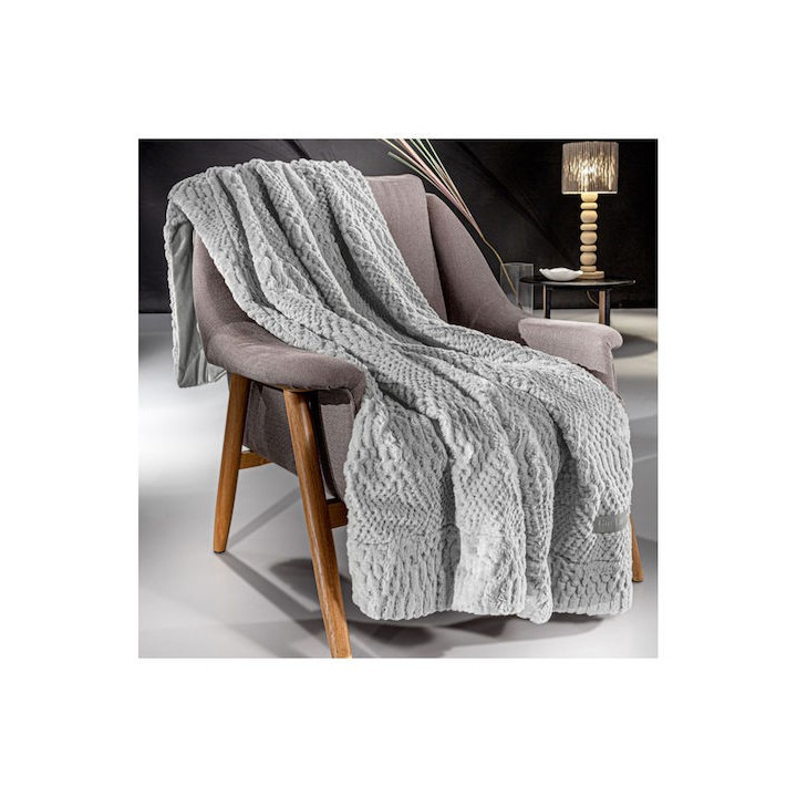 Guy Laroche Ριχτάρι Τριθέσιου Καναπέ Crusty 170x300cm Silver με