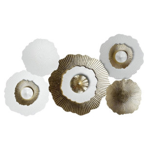 ΕΠΙΤΟΙΧΙΟ ΔΙΑΚΟΣΜΗΤΙΚΟ ΜΕΤΑΛΛΙΚΟ ΛΕΥΚΟ-ΧΡΥΣΟ 113x8x63εκ ICY321