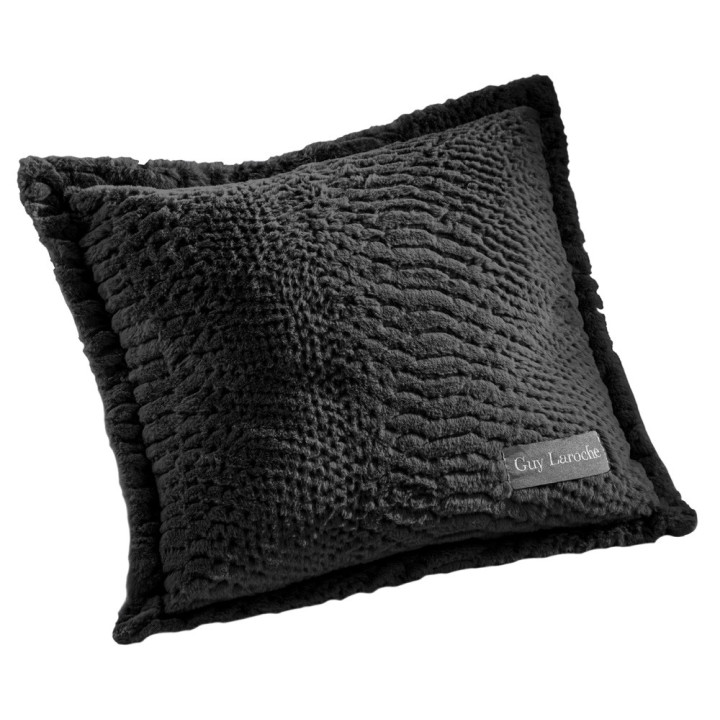 Γούνινο Ριχτάρι Πολυθρόνας Crusty Black 130x170cm σετ 2τμχ με