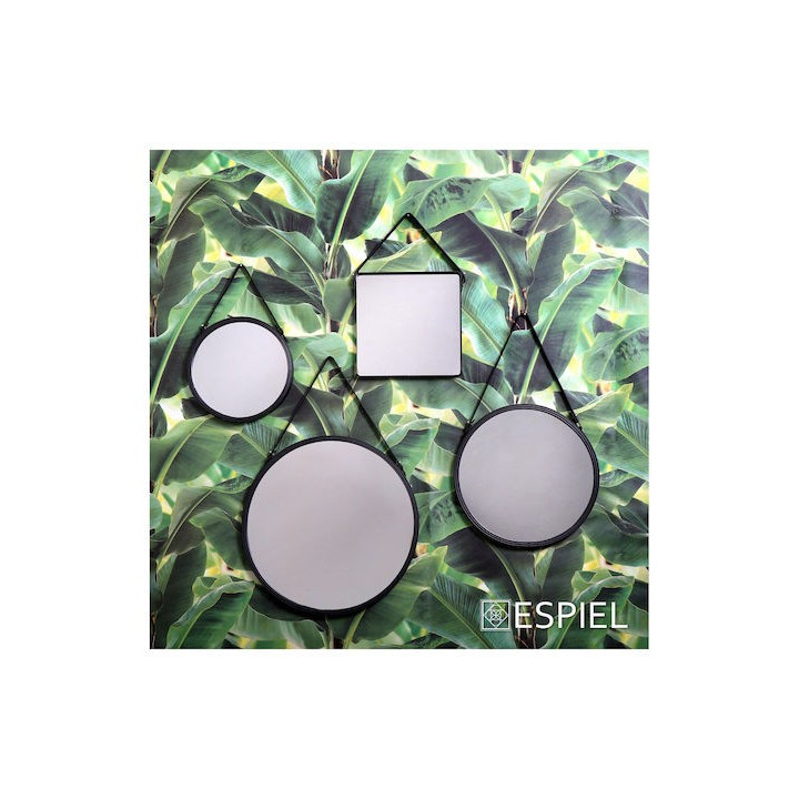 Καθρέπτης Τοίχου με Μαύρο Μεταλλικό Πλαίσιο 30x30cm - ESPIEL