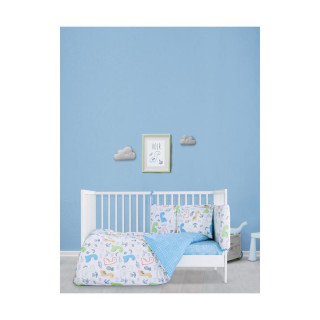 Σετ Βρεφικά Σεντόνια Κούνιας Βαμβακερά Dino Roer 3τμχ 120x160εκ.