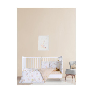 Σετ Βρεφικά Σεντόνια Κούνιας Βαμβακερά Unicorn Λευκά 3τμχ