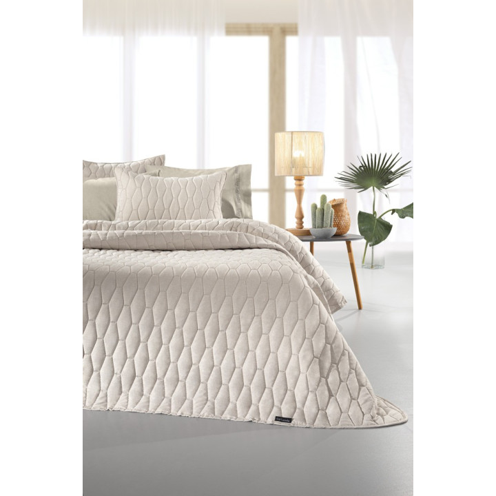 ΣΕΤ 2ΤΕΜ ΚΟΥΒΕΡΛΙ DIAMANTE CREAM 160X240 Guy Laroche