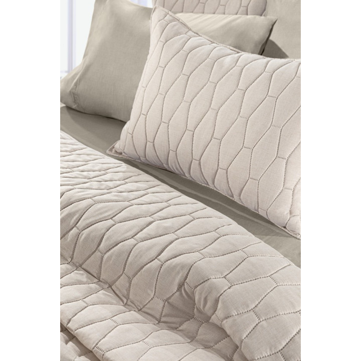 ΣΕΤ 2ΤΕΜ ΚΟΥΒΕΡΛΙ DIAMANTE CREAM 160X240 Guy Laroche