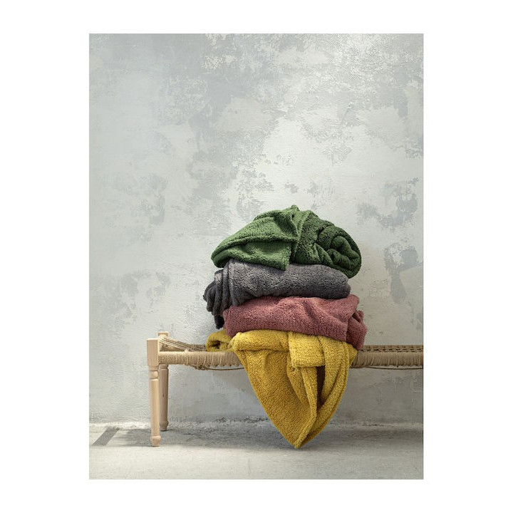 Κουβέρτα Βελουτέ Υπέρδιπλη 220x240εκ. Manta Forest Green Nima