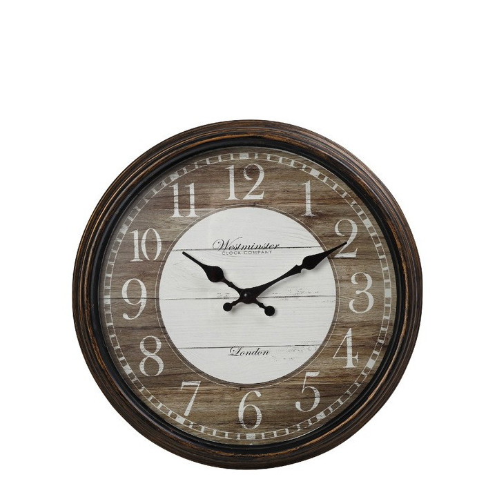 Ρολόι Τοίχου Πλαστικό Μπεζ 30.2cm - ESPIEL ROL609