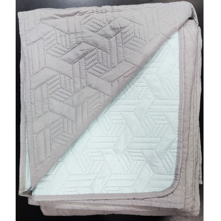 ΚΟΥΒΕΡΛΙ ΥΠΕΡΔΙΠΛΟ 240x260 GEO GRAY PISTACHIO