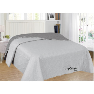 ΚΟΥΒΕΡΛΙ ΥΠΕΡΔΙΠΛΟ 240x260 GEO LIGHT GRAY DARK GRAY