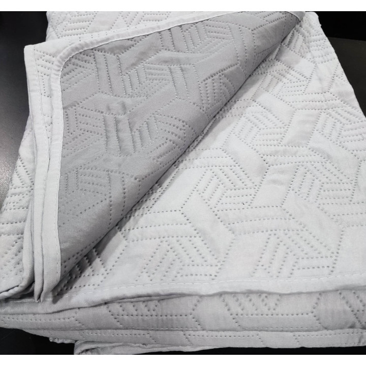 ΚΟΥΒΕΡΛΙ ΥΠΕΡΔΙΠΛΟ 240x260 GEO LIGHT GRAY DARK GRAY