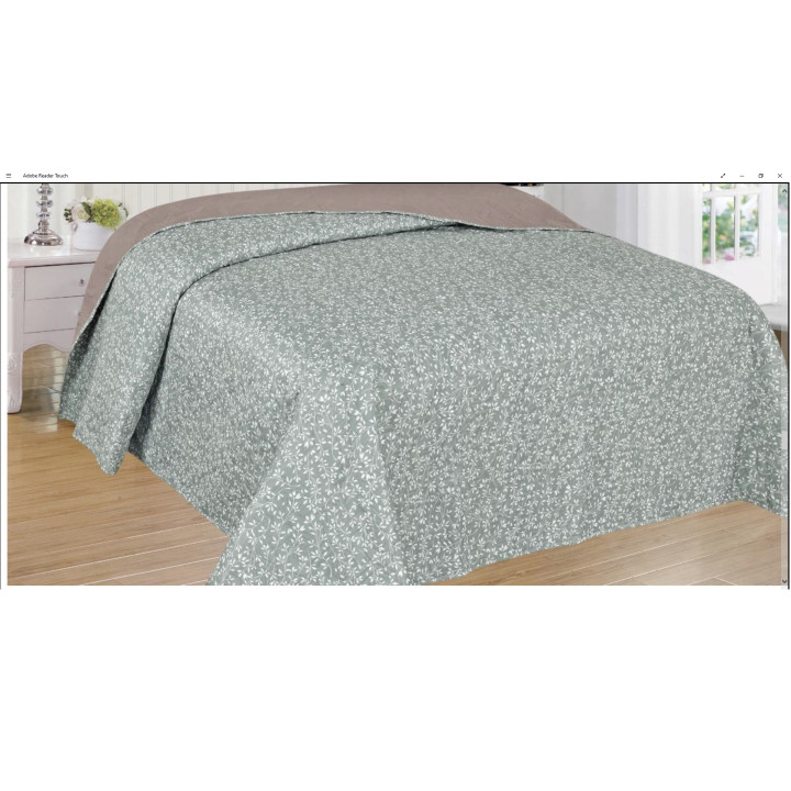 ΚΟΥΒΕΡΛΙ ΥΠΕΡΔΙΠΛΟ 240x260 TWING GRAY / MOCΗA DARK BEIGE