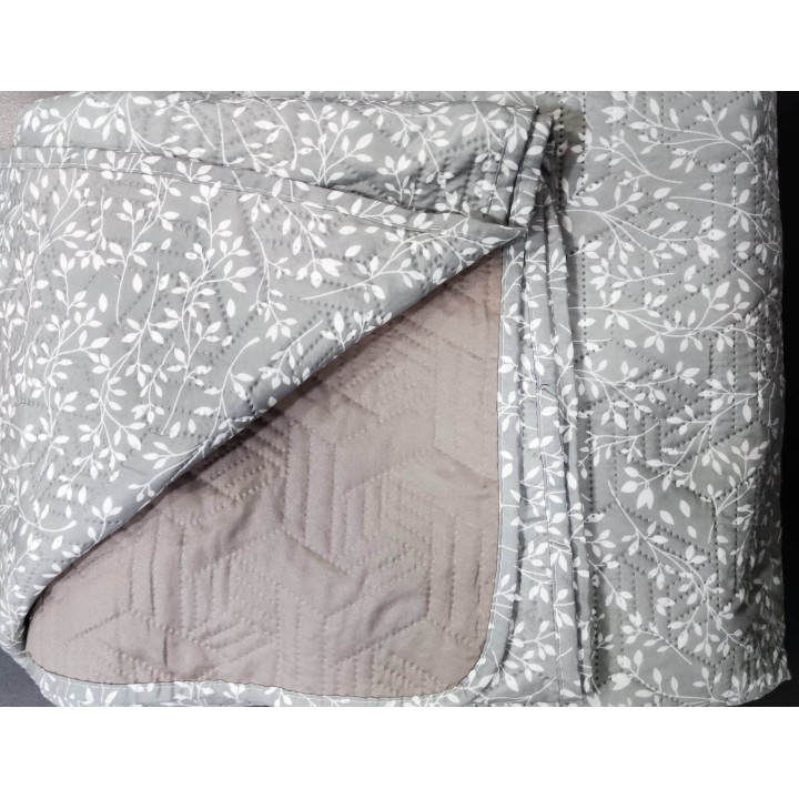 ΚΟΥΒΕΡΛΙ ΥΠΕΡΔΙΠΛΟ 240x260 TWING GRAY / MOCΗA DARK BEIGE
