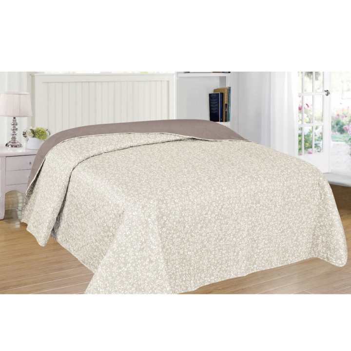 ΚΟΥΒΕΡΛΙ ΥΠΕΡΔΙΠΛΟ 260x240 TWING BEIGE / MOCΗA BEIGE