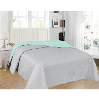 ΚΟΥΒΕΡΛΙ ΥΠΕΡΔΙΠΛΟ 240x260 GEO MINT/GRAY